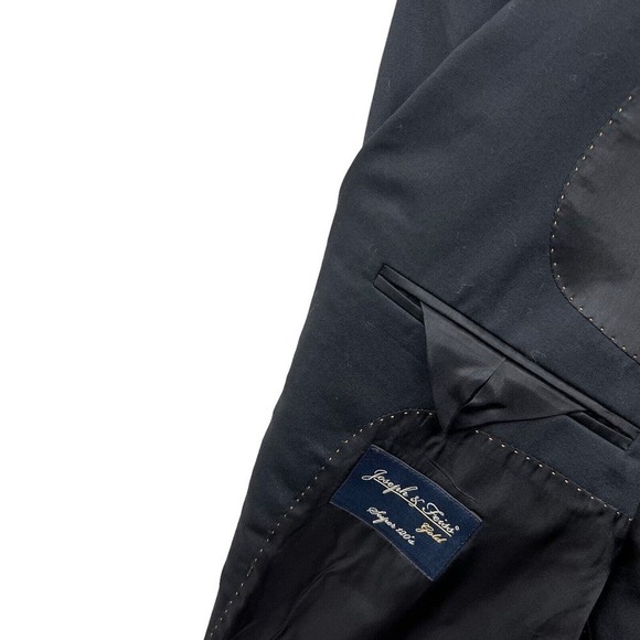 Joseph & Feiss 2 Pcs Suit Jacket Pants 2 Button Vented Cuffed Navy Men Sz 46R - Picture 5 of 13